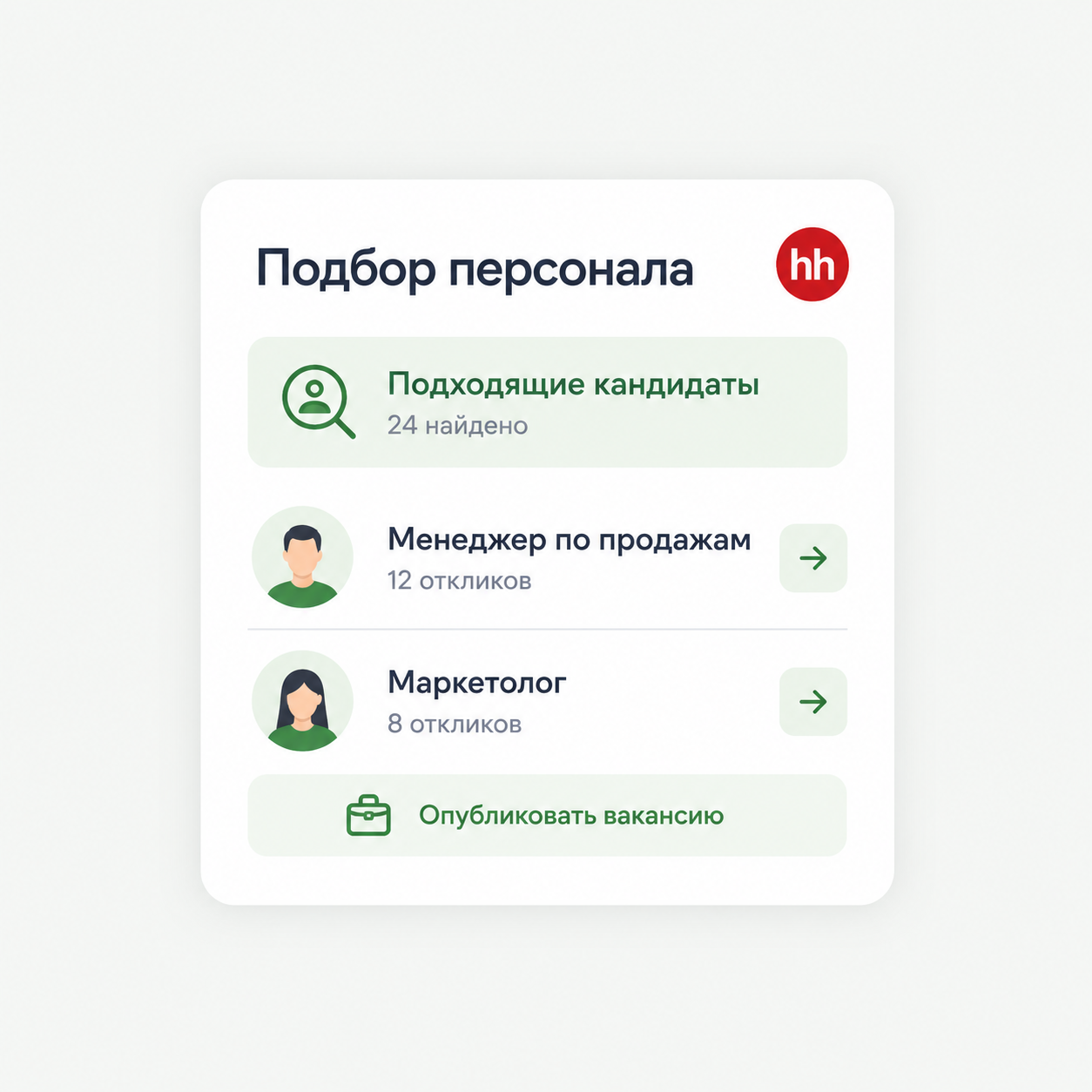 Автоматизация подбора кандидатов